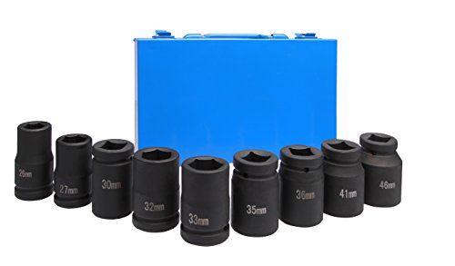 Preisvergleich Produktbild 9tgl. Nussatz Nusskasten Nuss 1" 26-46mm Schlagschrauber