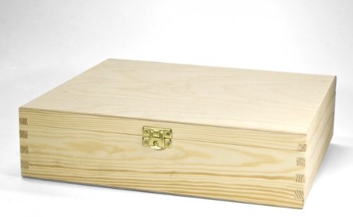 Teekiste, Teebox, Teebeutel-Box Holz, 12 Fächer, Kiefer unbehandelt - 2