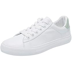 riou Zapatillas de Deportivos de Running para Mujer Zapatos Blancas de Estudiante piña Gimnasia Ligero Sneakers 35-40