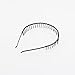 Black Metal Toothed Sports Headband Hair Clasp Man Woman Football