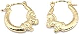 Gewicht ca. 1,06 Gramm Ohrringe Pferd Gold 333 Creolen Kinderohrringe Gelbgold 8 Karat