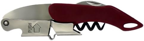 Coutale Premium Waiter's Style Double Lever Corkscrew Burgundy