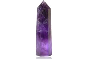 ‎XIANNVXI XIANNVXI 2" Amethyst Kristalle Heilung Kristall Wand Edelsteine Steine Turm Natürliche Hexagonal Punkt Stäbe Meditation Energie Therapie Steine