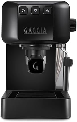 Gaggia EG2109 BLACK Macchina Manuale da Caffè Espresso, Macinato o Cialde, Sistema POD per Espressi Cremosi Con Cialde, Pre-Infusione Automatica, Nuovo Modello 2023, 100% Made in Italy