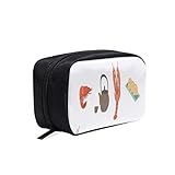 * ALMACENAMIENTO GRANDE: la dimensión es de 6.5 "x 2.5" x 4 ". Esta bolsa de maquillaje tiene suficiente espacio para guardar tus pinceles de maquillaje y cosméticos.