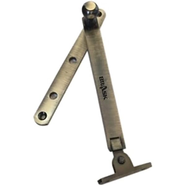 Adonai Hardware Solid Brass Window Latch Lock - Heavy Duty Casement Stay, Antique Brass (4-Pack)