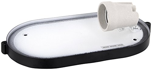 2er Pack – Saunalampe Kellerlampe Bulkhead E27 IP54 schwarz – Aluminium-Gehäuse mit Glasabdeckung - 3