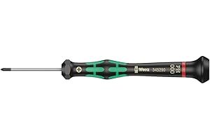 Wera 05345290001 2050 PH Tournevis électronicien pour vis cruciformes PH, PH 000 x 40 mm, Noir/vert