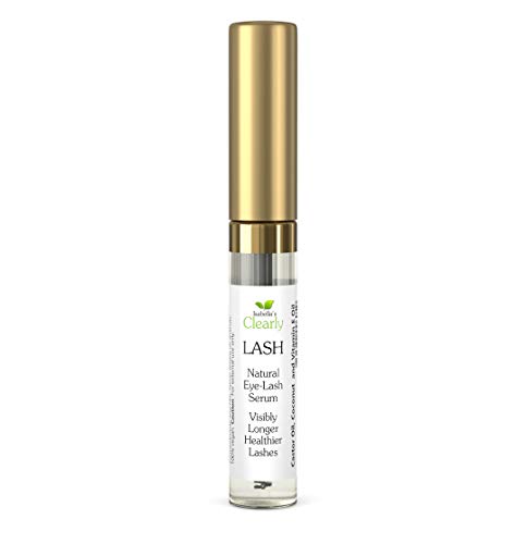 Clearly LASH. Best Eyelash and Eyebrow Growth Serum. 100% Natural Castor, Coconut, Vitamin E Oils for Longer, Fuller, Enhanced Lashes and Brows. Conditioner, Thickener, Volume. Made in USA.