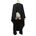 LuckyFine Salon Professional Waterproof Hair Cut Cape Gown Barbers Hairdressing For Phone Transparent Viewing Window Black 128x130 cm
