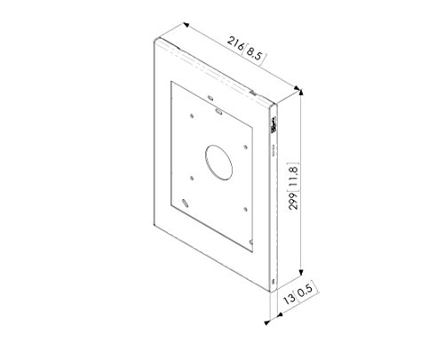 Vogel’s PTS 1214 Sicherungsgehäuse für alle Ipad Air und Ipad Air 2, Home Taste vollständig verdeckt, silber - 3