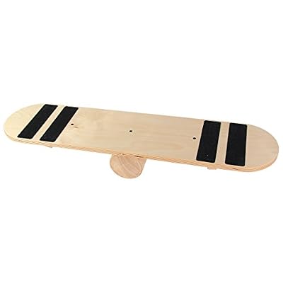 POWRX Plateau d’équilibre Rolla Bolla – Balance Board Skateboard - Rouleau Américain – Planche de thérapie / Idéal pour améliorer votre ÉQUILIBRE et pour les exercices de RÉÉDUCATION (Anti-dérapant)