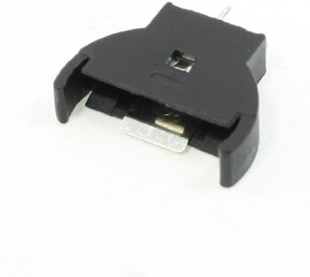 sourcing map Vertical CR2025 Coin Button Cell Battery Holder Socket Black