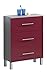 Produktbild Kesper Badmöbel 3522910303801000 Unterschrank Siena, 3 Auszüge, 87 x 60 x 31,3 cm, alu / rot