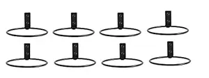 Shiyon Hanging Planter Stand, Ring Shape, Pack of 8. (Wall Mounted).