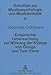 Produktbild Empirische Untersuchung zur Wirkung der Klänge von Gongs und Tam-Tams: Klang, Lautstärke und Emotion (Schriften zur Musikpsychologie und Musikästhetik, Band 5)