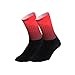 Produktbild HCZ Radfahren Socken Professionelle Fahrrad Laufen Wandern Atmungsaktive Kleidung Männer Und Frauen In Der Röhre Sportsocken (3 Pairs) (Color : Red, Size : L)