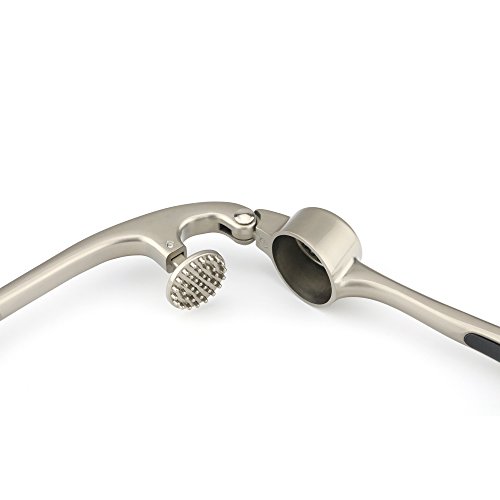 Teckmond Knoblauchpresse Garlic Press mit rostfreier Legierung, weichgehandeltes High-End Gewicht für Küche Knoblauchpeeling - 2