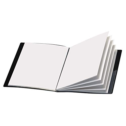 ShowFile Display Book w/Custom Cover Pocket, 12 Letter-Size Sleeves, Black
