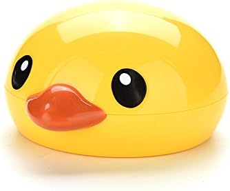 Velishy(TM) Cute Yellow Duck Contact Lens Case Set with Mirror
