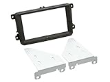  2DIN Radioblende mit Radiohalter für VW, Seat, Skoda  Rubber Touch® Ausführung (gummierte Oberfläche) <<< Seat Leon (1P/1PN),Seat Alhambra (7N),Skoda Fabia (5J),Skoda Roomster (5J),Skoda Octavia II(1Z),Skoda Superb (3T),Skoda Rapid (NH),VW Amarok (2H),VW Caddy (2K),VW Eos (1F),VW Golf V (1K),VW Golf V (1KM, 1K),VW Golf Plus (1KP),VW Jetta VI (16),VW Passat B6/B7(3C/3AA),VW Passat CC (3CC),VW Polo V (6R),VW Scirocco (13),VW Tiguan (5N),VW Touran (1T/GP2),VW T5 Multivan / Caravelle / Transporter (7HM/7HC/7HK/7HMA/7HCA/7JO/7HKXQ),VW Beetle (16),VW Sharan II (7N) >>> genauere Kompatibilitätsliste in der Artikelbeschreibung