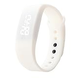 Kolylong Unisex Gummi LED Datum Digital Sport Armband Kolylong White