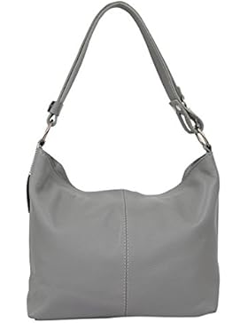 AMBRA Moda Damen Leder Handtasche Schultertasche Umhängetasche Hobo bag GL005