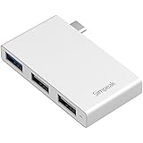 Simpeak 3.0 Type C Hub with 1 USB 3.0 Port and 2 USB 2.0 Ports for MacBook 12-Inch, MacBook Pro, Google Chromebook, Aluminum Alloy Build (Space Gray)