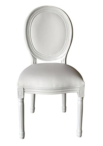 Barock Stuhl Louis Navi Stuhl weiss/weiss