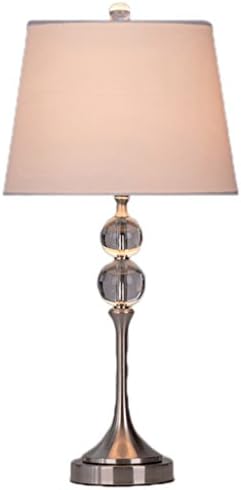 European Crystal Lamp Body, Metal Plating Base Lamp Bedside Lamp ( Color : White )