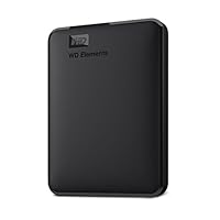 WD 1TB Elements Portable External Hard Drive USB 3.0 - Black, WDBUZG0010BBK