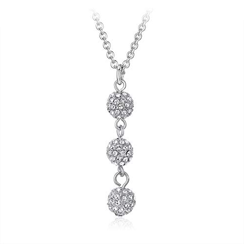 My Jewellery Story MYJS Emma - Colgante de Gota con Cristales de Swarovski, Chapado en rodio