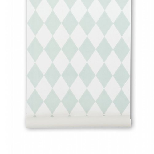 Preisvergleich Produktbild Ferm Living Harlequin Wallpaper - Mint