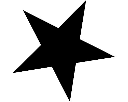 Stern Aufkleber gefüllt in 11 Größen und 25 Farben (10x10cm schwarz) - 3
