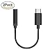 Produktbild USB C Typ C auf 3,5 mm Kopfhörer AUX, kompatibel mit Huwei Mate 20 10 P20 Pro Motorola Moto z3 z2 Play g5s Xiaomi 8 6 MI 6X Type C 3.1 Stecker Stereo Audio Kopfhörerans (Black 2)
