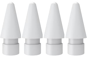 Penoval Pencil Tips for Apple Pencil 2nd and 1st Generation - 1:1 Original Size (4 pcs, 2X More Durable), Fit Well with iPad Pen for iPad Pro/Mini/Air (Compatible with AX, AX Pro, AX Ultra Stylus)