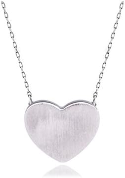 Simple clavicle ladies short chain heart-shaped necklace of love-A