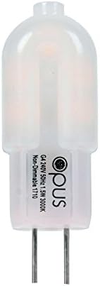 5 x Opus LED Capsule G4 Light Bulb 1.5 watt 240V 2 Pin Warm White Lamp - Transformer not Required