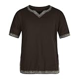 NPRADLA 2018 Shirt Herren African Dashiki Slim Fit Druck Kurzarm Lässige T Shirt Tops Bluse