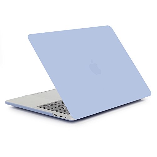 MacBook Pro 13 Hülle 2016, iNeseon Ultra Slim Plastik Hartschale Tasche Cover snap on Schutzhülle Schale mit US Serenity Blue und EU Transparent Silikon Tastatur-Abdeckung Schutzhülle für Neueste Apple MacBook Pro 13 Zoll ohne Touch Bar A1708, Serenity Blue - 3