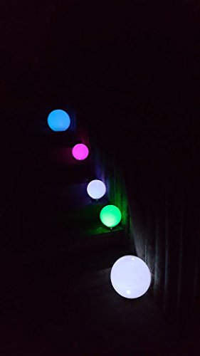 2 x LED Solarleuchte MARA Gartenleuchte Kugelleuchte mit Erdspieß Bodenleuchte Kugelset Durchmesser 15 + 20cm Dekoration wahlweise umschaltbar zwischen LED kaltweiß und farbwechselnd - 9