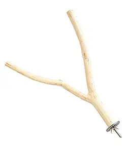 KSK Wooden Hanging Perch Toy for Small Parakeets Cockatiels, Conures, Parrots, Love Birds, Finches