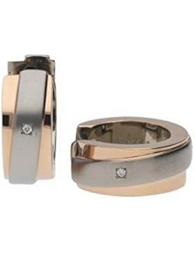 Boccia Damen-Creolen Titan Diamant (0.01 ct) weiß Brillantschliff - 0560-08