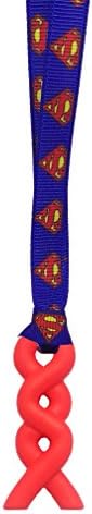 Sensory Oojamabobs - Squiggle Pendant chew Necklace - Autism - Red (54cm, Superman)