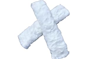 HARRINGTON MARLEY 2 X Faux Sheepskin Horse Noseband Lambswool Supersoft Cover Cheek Piece Halter White Nose Band