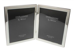 Doble bañado en plata marco de fotos - 20,32 cm x 25,4 cm