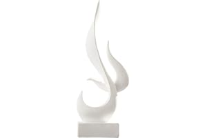Fenteer Resin Minimalist Statue Figurines Abstract Ornament Sculpture Elegant Desk decor Statue Bookshelf Living Room Hotel Bar Decoration,White-15.5x8.5x39cm