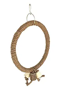 KSK Natural Jute Rope Circle Swing Bird Toys for Large Bird