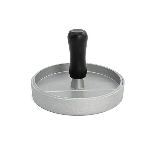 COM-FOUR® Hamburgerpresse aus Druckguss-Aluminium, ca.12 x 8,5 cm - 7