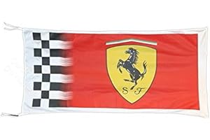 Cyn Flags Ferrari Bandiera a Quadri Unica 2.5x5 ft 150x90 cm